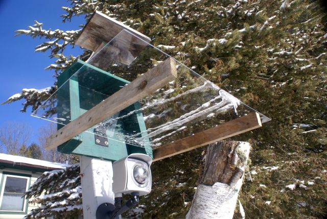 A new roof was fabricated and installed with a surprisingly low injury count.  It looks like the old camera will not be back for a while.