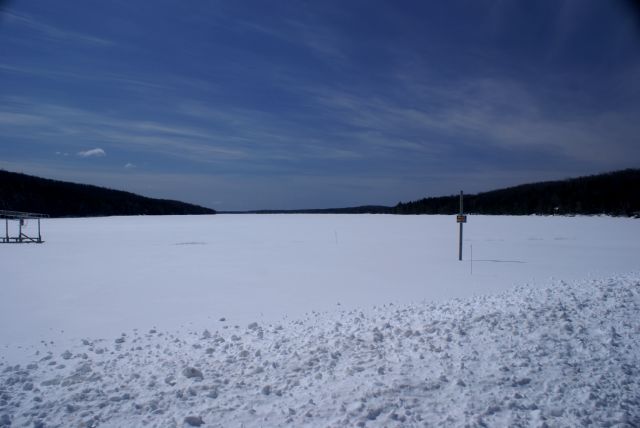 Last year the golf course opened on April 16th.  This year don't call for a tee time anytime soon.  On the positive side, the snow was melting fast when we left.  The ice looks like it will be out by the end of April +/-3 days.<br><br><br>-Nemo