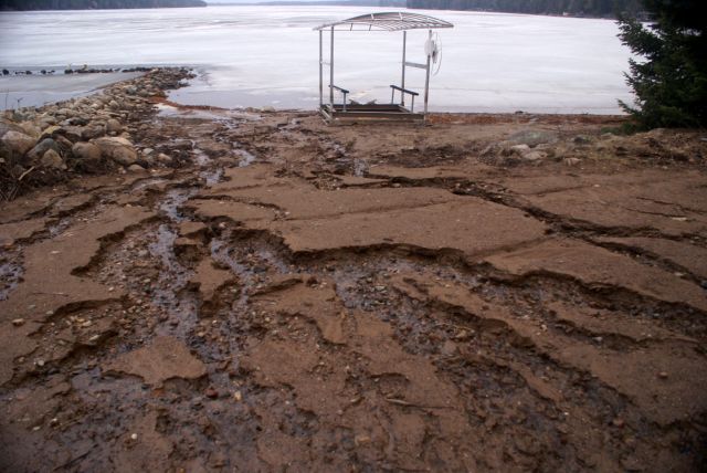 There was evidence that the flow had gone on for a while and may have been larger