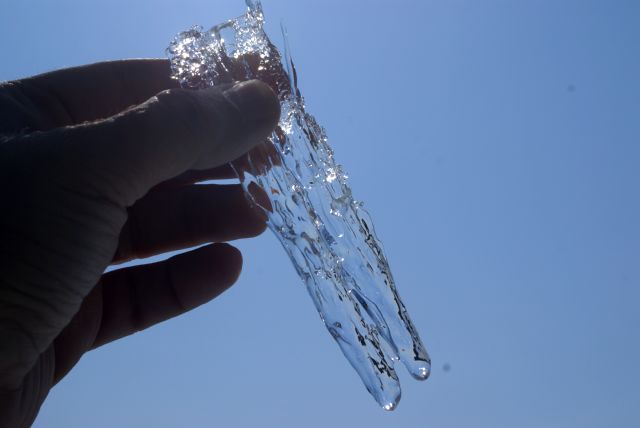 Those holes were packed with icicles and could not support an under-fed goose.
