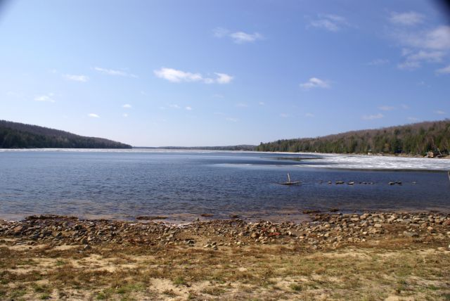 During a normal year, the ice would not have made it past the weekend.  The cold this weekend extended the ice's life for several more days.