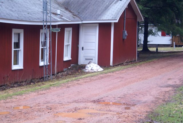 Some snow still lives in the shadows.  It'll by gone by next weekend.