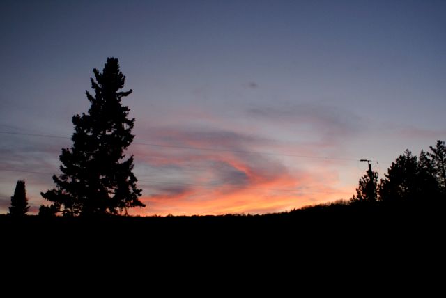 The sunset on Saturday was colorful.