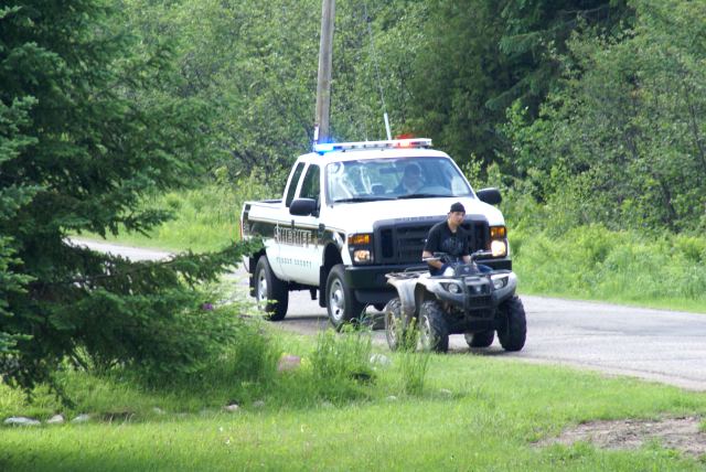 The Forect County ATV Patrol was spotted in action. (*Queue Nelson Muntz * Ha Ha).  Let it be known that flying down Potawatomi Trail, blowing stop signs, and riding with 3 or more people on an ATV was, is, and ever shall be kind of dumb and ticket worthy.