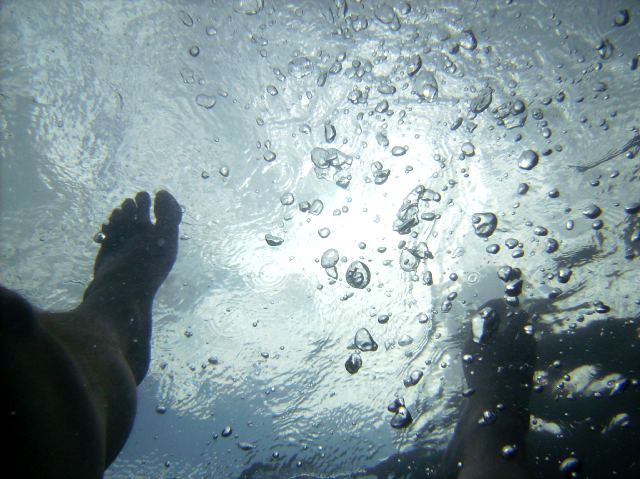The water was very clear, as always, and cold for this time of year.  The lake temperature for the past dozen summers has been around the mid to lower 70's°F this time of year.  The lake is currently about 10 degrees below that.
