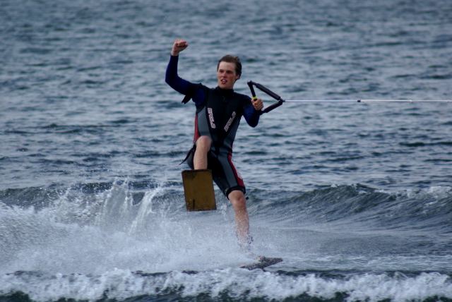 Despite rough water, most acts were pulled off without falling.