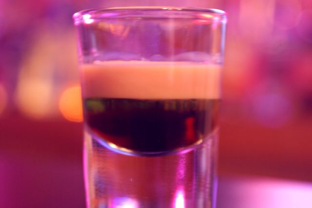 The for sale status of the Hotel and general up-northness was toasted with some dear friends on Saturday night.  All that layered shot practice during the spring really paid off.