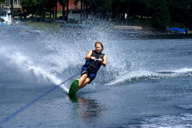 The lake was flat all week.  Much skiing took place.