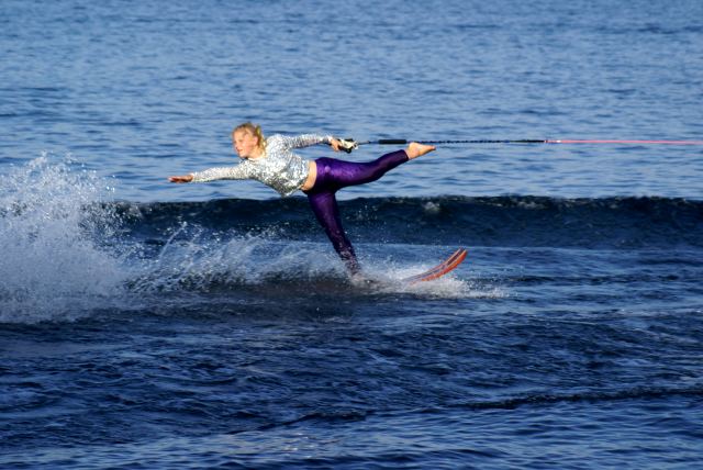 The show went well with many acts that I would have trouble duplicating on firm ground let alone a ski.<br>Lost links to 2008 ski shows including this one: <a href='/WeeklySummaryPages/2008/0618skishow/JuneN.html' class ='defaultlink2'>June</a>, <a href='/WeeklySummaryPages/2008/0702skishow/JulyN.html' class ='defaultlink2'>Early July </a>, and <a href='/WeeklySummaryPages/2008/0726skishow/JulyN.html' class ='defaultlink2'>Late July</a>