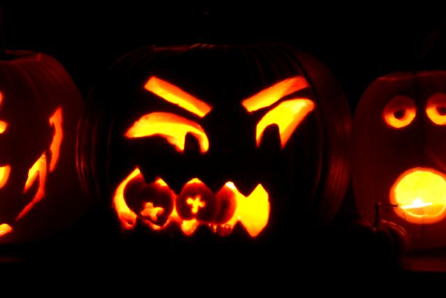 Several of us went with the "They eat their own" title, but with different takes.  Lt's youngest carved "Chewing".