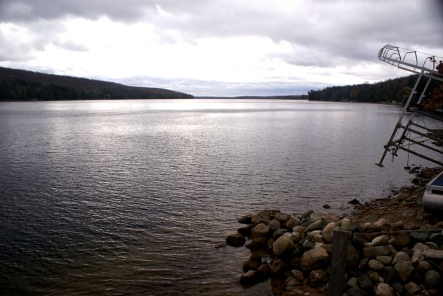  The lake is low and cold.  Pulling out the paddle boat and lift from the 50°F water was, well, cold.  The air was not warm all weekend with the exception of the air within 10 feet of the big fire built in front of the bar on Saturday night.  That was pretty hot.<br><br><br>-Nemo