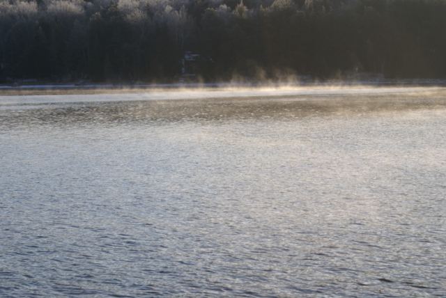 Some of the frost creating steam was still about, but fading fast.