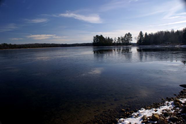 The ice by Water's Edge was thinner, but it would still be difficult to get a boat in or out.