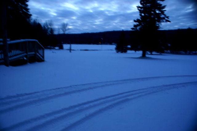  We made it up just after sunset on Friday.  The outside temperature was 17°F.  Inside the bar it was 40°F.  After turning up the thermostat, the inside temperature fell to 38°F.