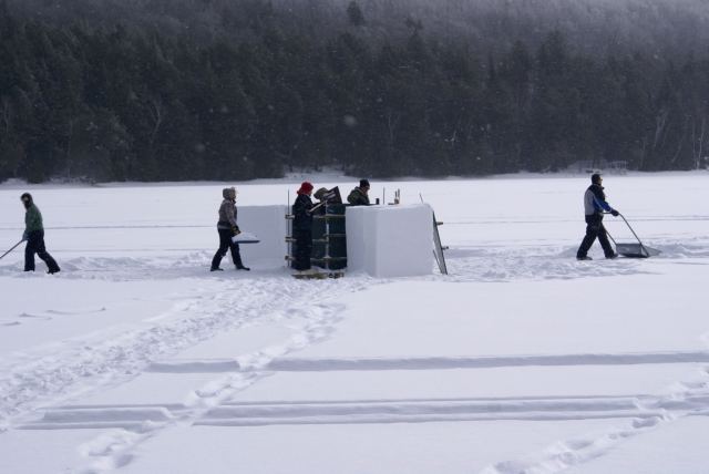 The most time was spent building the igloo that would center the north complex.