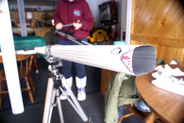After the initial round of building, we returned to the waterless bar to ready the Krispa class launcher.  Artwork by Sharpie.