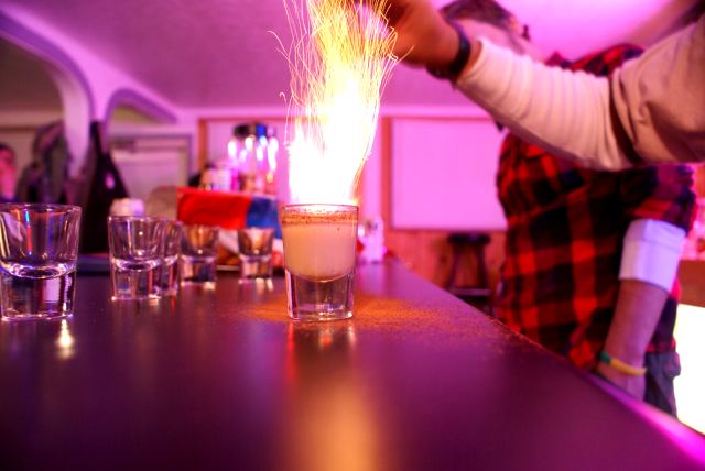 The bar night that followed was festive, fiery.