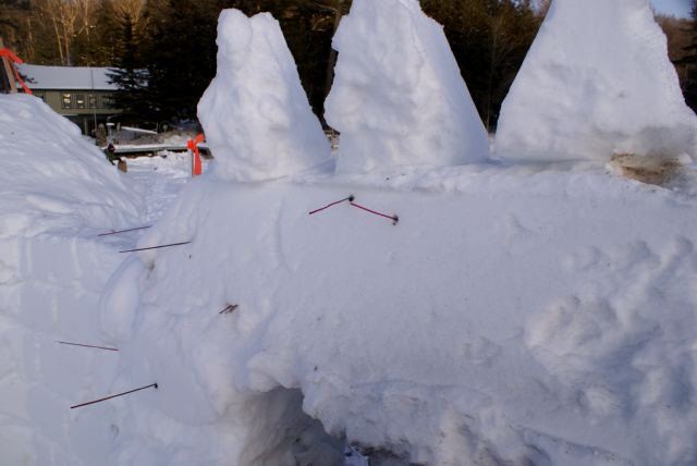 The center of the north fort was well targeted.