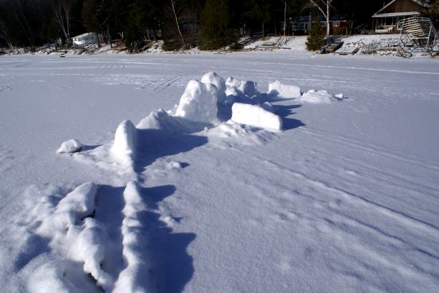 The northern Bottle Rocket War fort is hurting and will need some major work if it is ever to be used again.