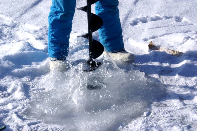 Just when it seemed we would never make it to the lake juice, the drill broke through.