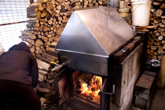 All weekend sap was fired down to syrup.