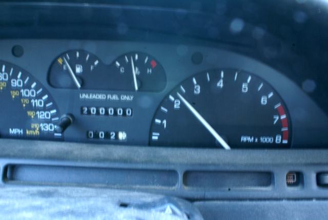 Mrs. Nemo's car rolled over to 200,000 miles just after leaving the lake on Sunday!  No one was injured.