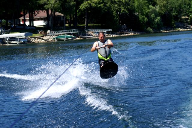 Much time was spent giving knees, arms, and spines the pounding that only a flat lake and tow rope can deliver.  I'm hoping to walk without too much pain by next weekend to do it all again.