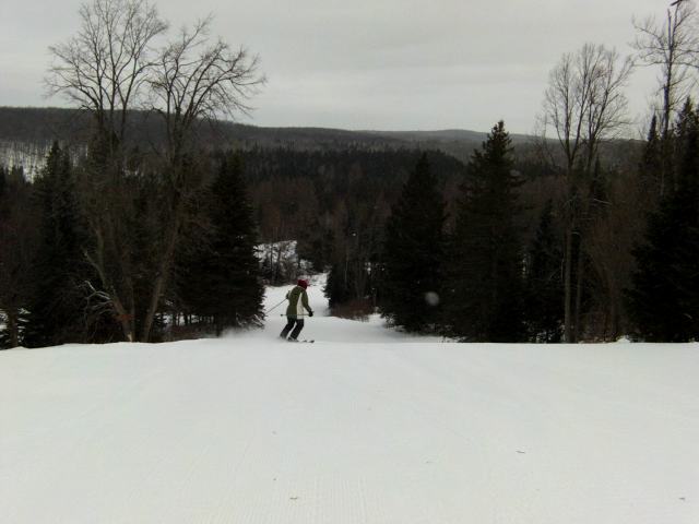 We made it up late Thursday and hit Brule on Friday instead of Saturday.  For the first few hours it was 17 runs, 4 lifts, and us two.  More people came later in the day but the slopes were still pretty empty.