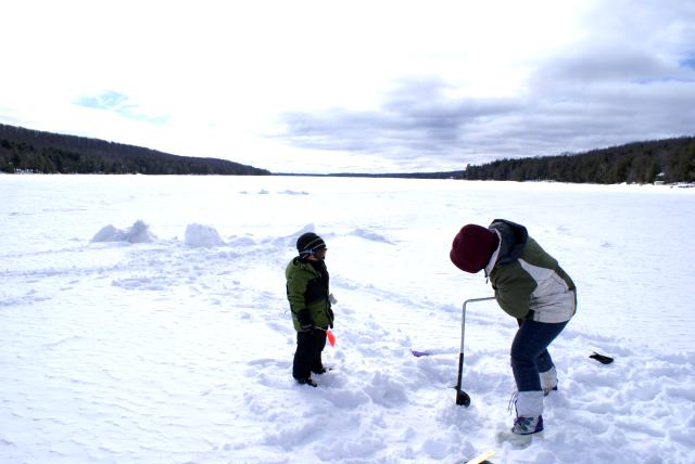 The bottle rocket forts are getting smaller and the ice is getting thicker. 