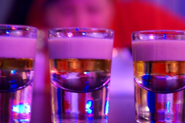 carefully layered shots...