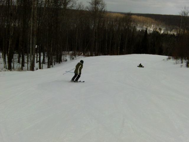 The snow was good and sitting snowboarders were avoided.