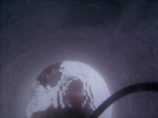 This weekend's picture was less "happy", centered.  The cold and wind also formed a thick ice crust on the underwater housing.