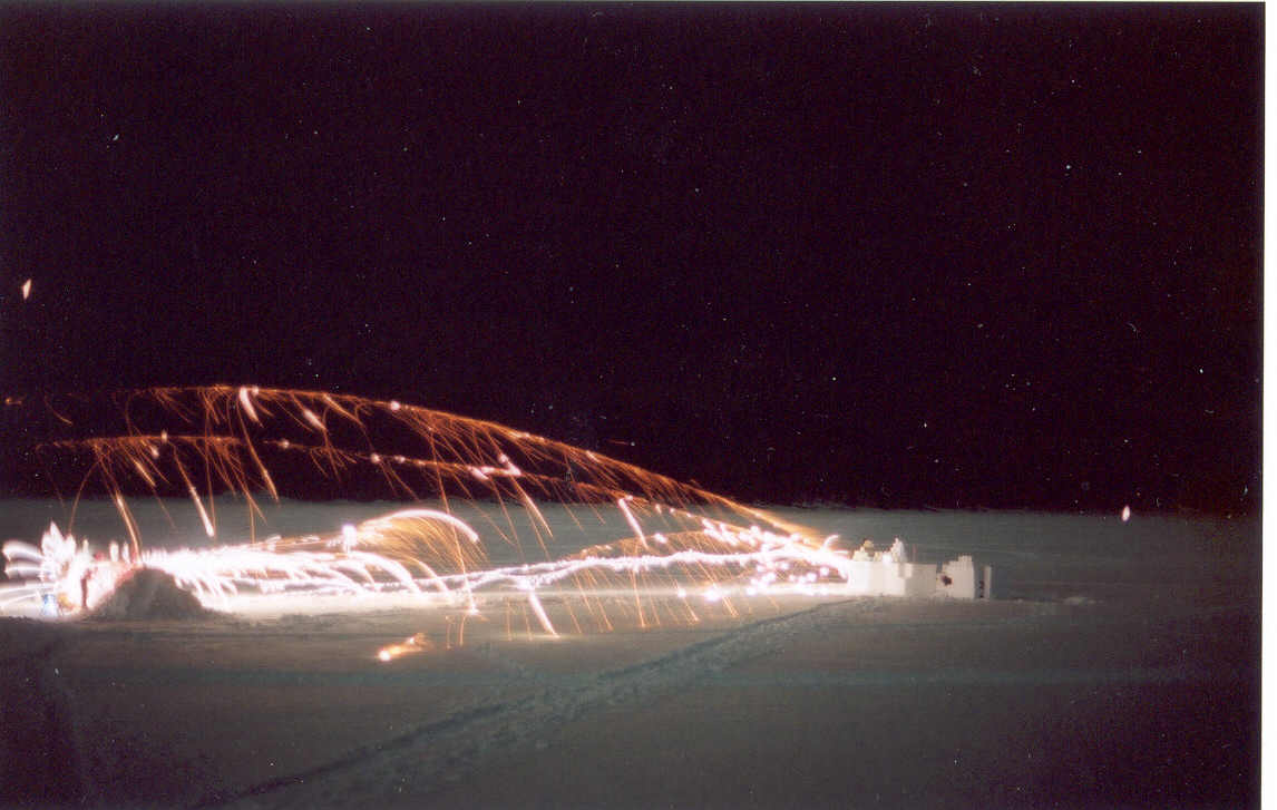 Over 2000 rockets were launched in about 45 minutes.