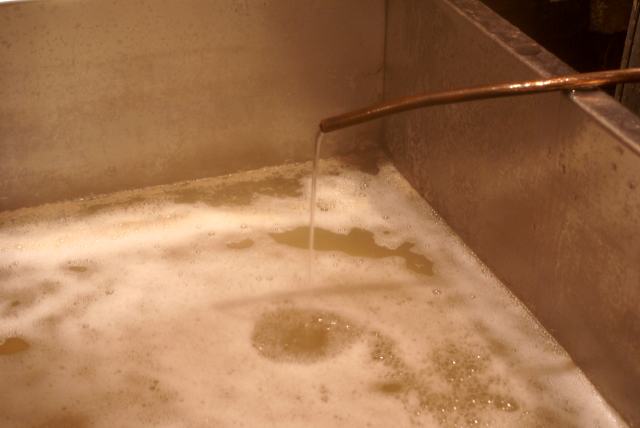 By Saturday morning the last of the on deck sap was trickling into the pans.