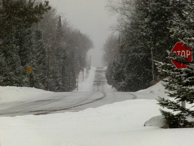 It started to snow Friday evening.  It looked like it was going to be a bad one, but we got less than two inches.