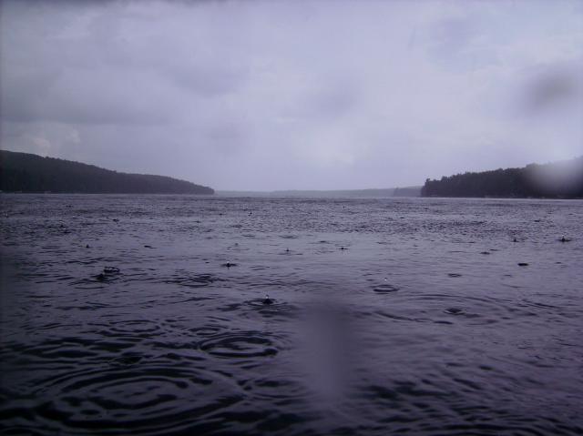 It rained.
