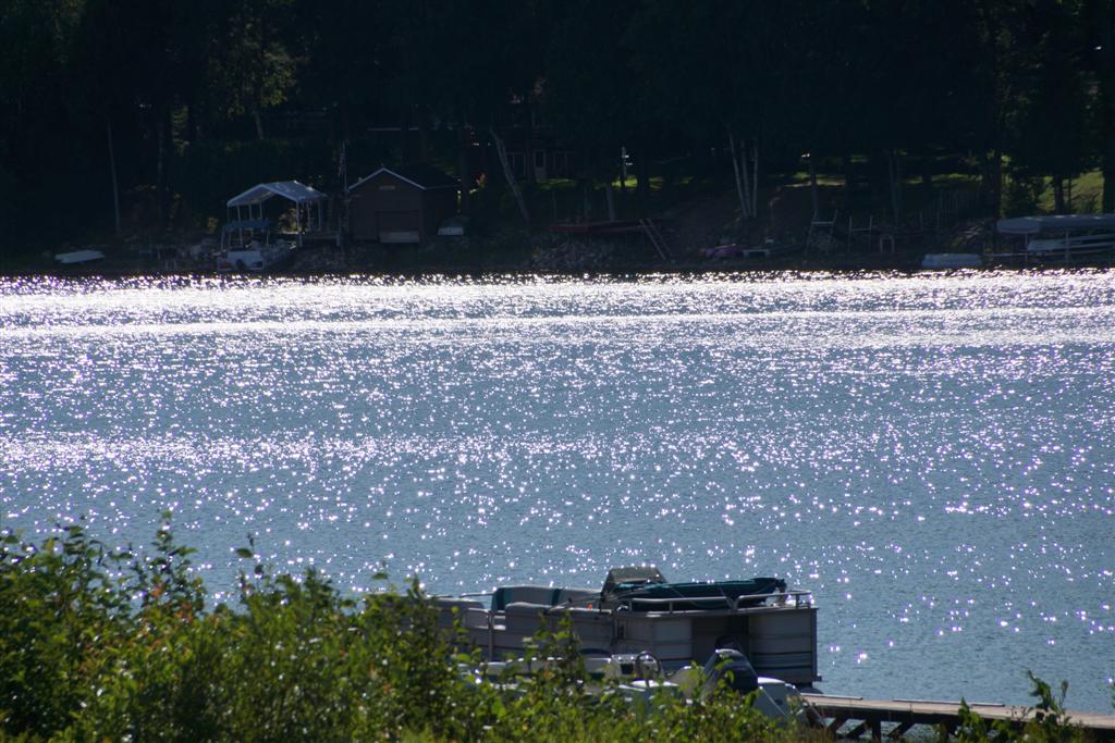 Rode up on Friday in time to see the sunlight dancing on the lake.  Was told it was pretty rough on the south end.