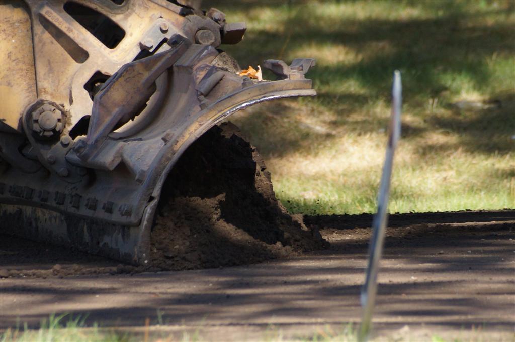 Potawatomi Trail was exhaustively graded and thoroughly squished by Wednesday afternoon.