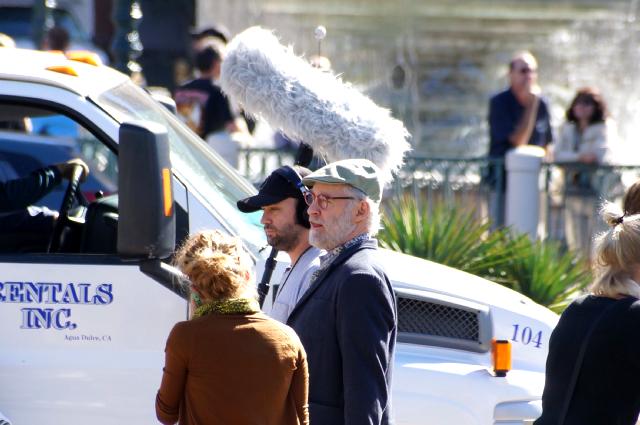 We also made it in time to see a movie being shot (Last Vegas) and a giant tribble on a stick that turned out to be a  microphone.  There was also Kevin Kline.