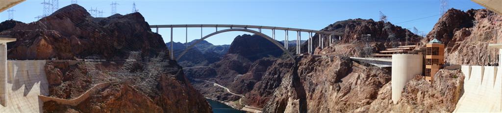The new bridge downstream is even more impressive and a bit scary to walk across.