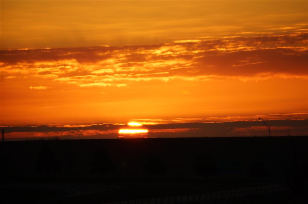 The sun was rising as we entered Wisconsin.  The Ice-In contest, lake level measurement and more will be up soon.<br><br><br>-Nemo, not a Bears fan.