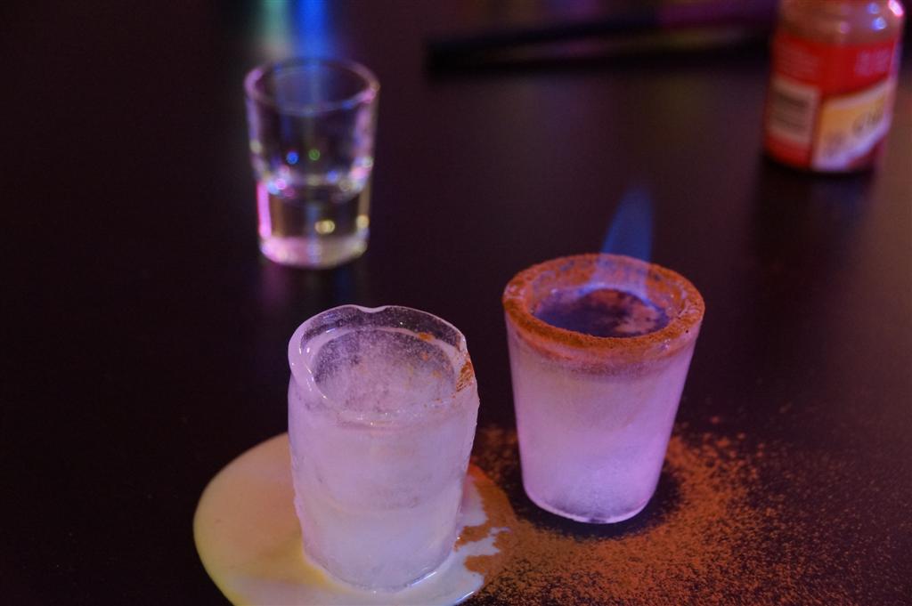 It was learned by bitter and thirsty experience that the comet master (bartender) must work fast when using fire and ice shot glasses (apogee style) lest the Bailey's Comet become the sticky and shameful Bailey's Nebula.