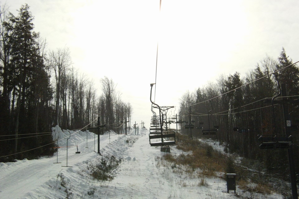 In order to better understand how cold it was, we felt it was time to ride empty chairlifts and throw our bodies off cliffs in the Upper Peninsula on Wednesday.  The high temperature that day was around -7°F at Brule.