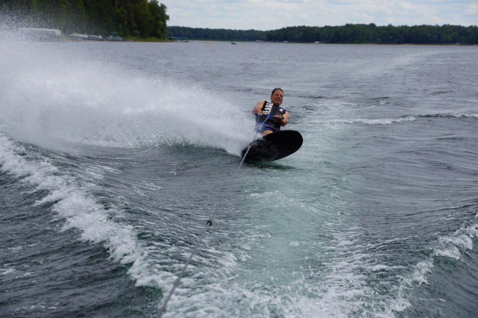 The winds have been light.  The skiing, kneeboarding, and footing have been plentiful.
