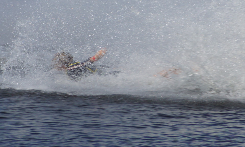 If you enjoy watching people bounce, spin and faceplant into a lake at 38 to 44 mph it was also a pretty good place to be.