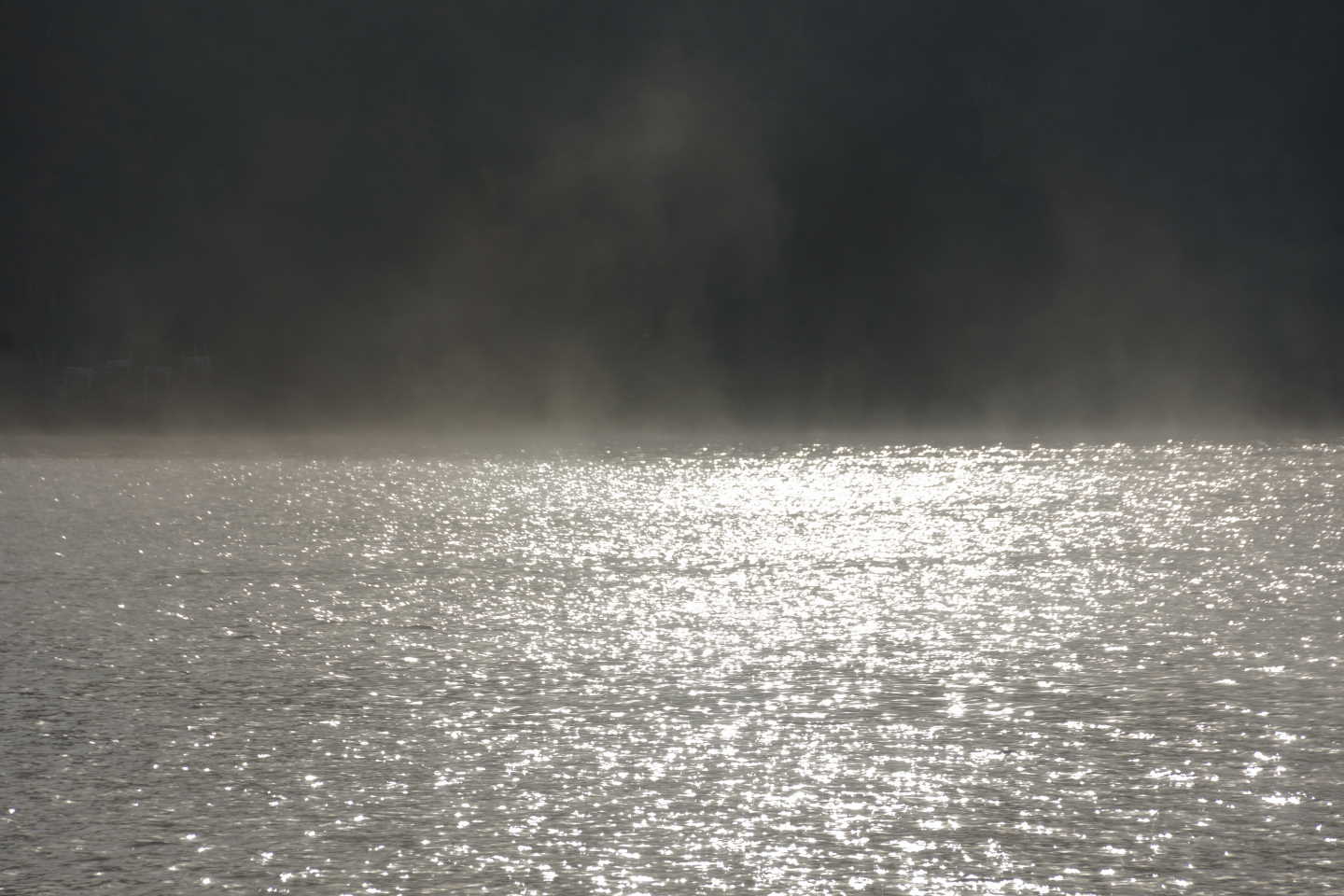 On some of the colder mornings the lake steamed quite a bit.