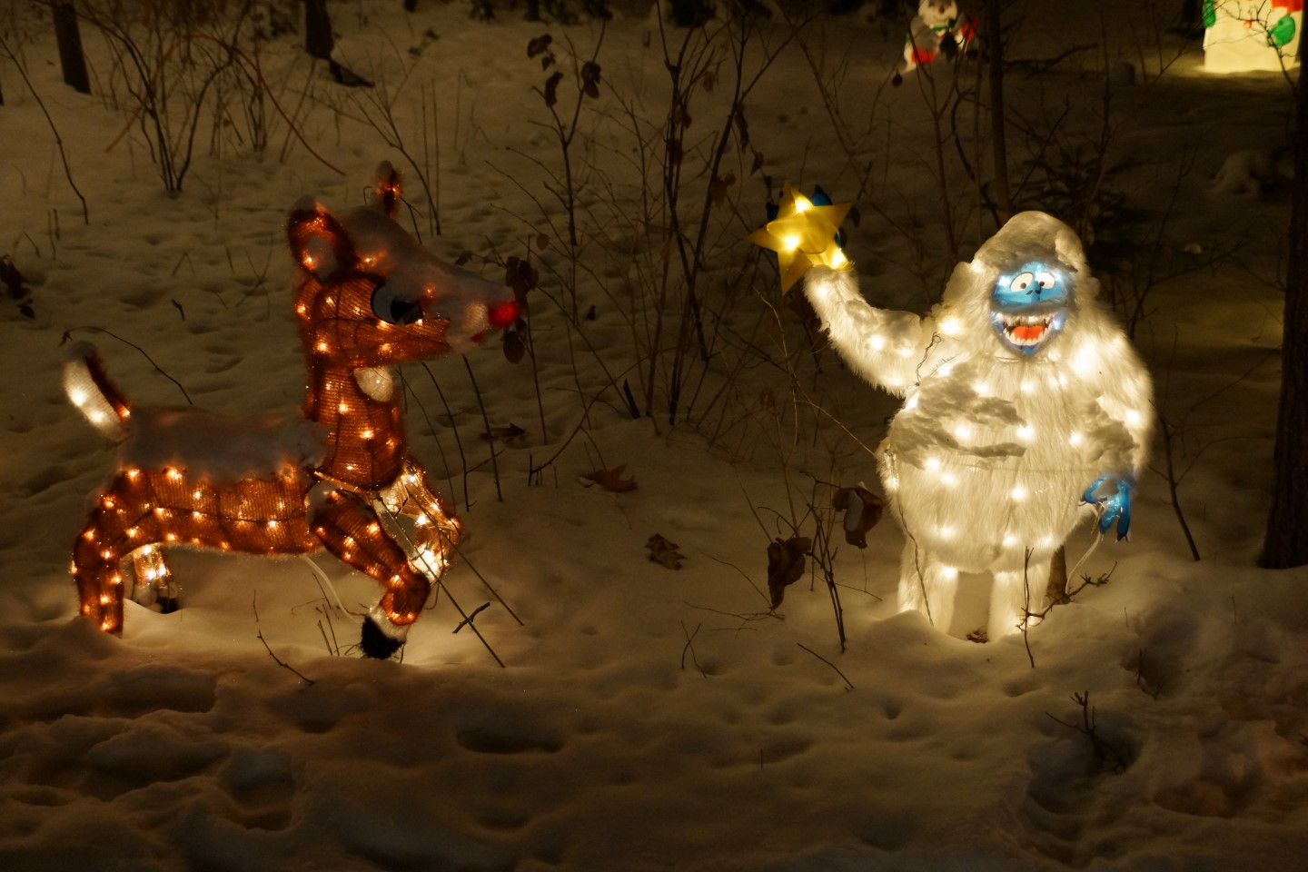 Tom's depiction of "The Bumble" has issues.  If you look closely it has teeth!  In the movie, by the time it was topping Christmas trees with stars, its teeth were removed by an amateur dentist/misfit elf.  Mr Perry could not be reached for comment.  In another conceivably more grievous controversy, we should have included a spoiler alert somewhere in this paragraph.