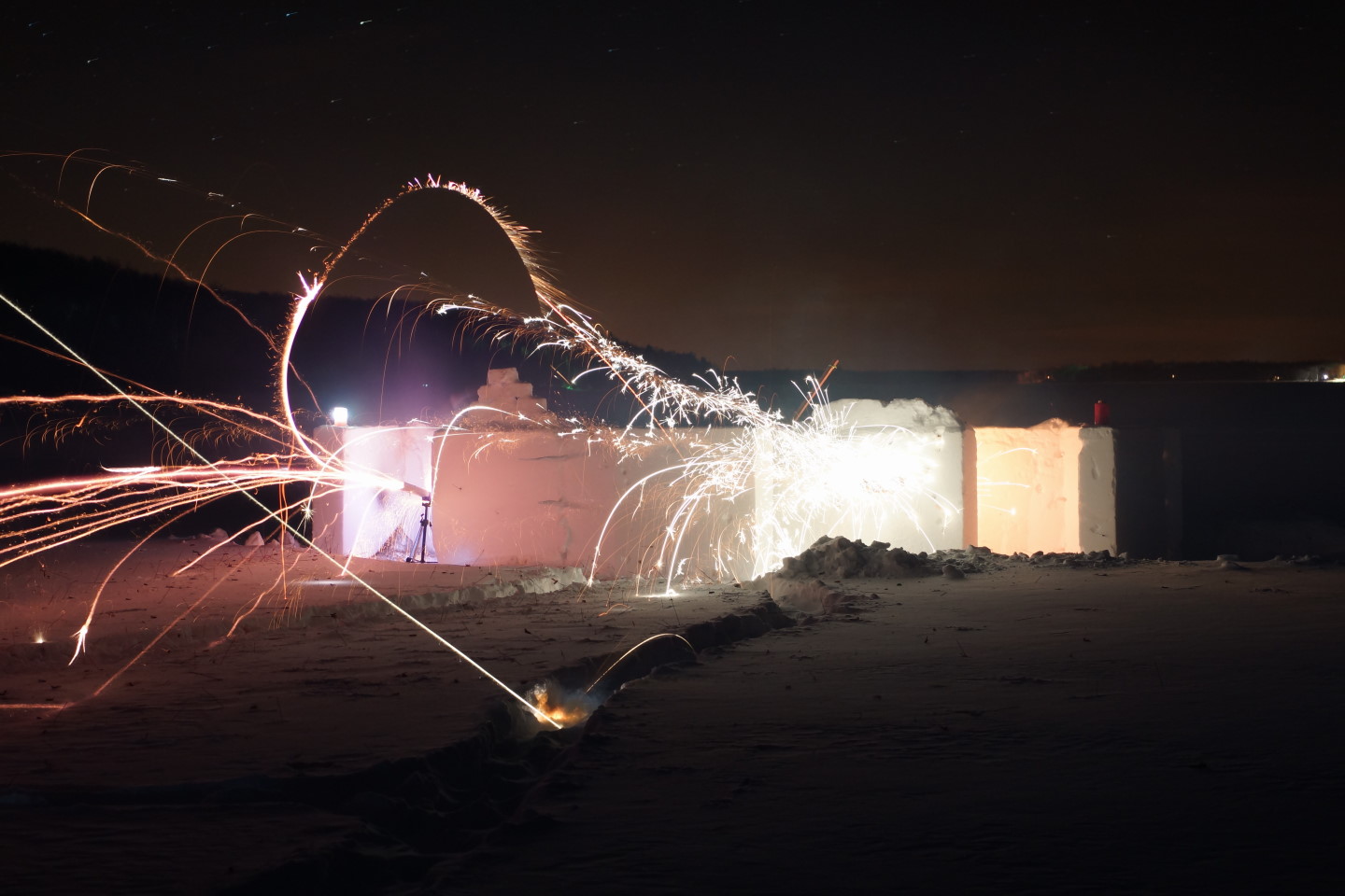 The first shots on the North fort hit the window.  Others flew through the launch tube opening and exploded inside the fort.  Only the careful placement of the North's rocket magazines prevented a disastrously comical end of this year's conflict.