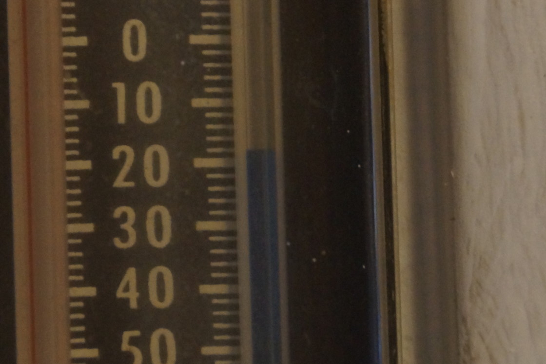 The official low temperature that day was -26°F, but it was far warmer next to the bar.