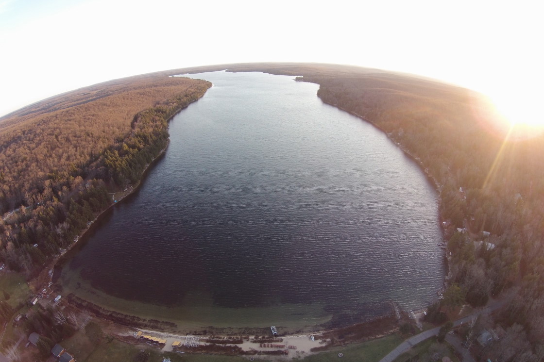 No ice yet. Chunks of Lake Wabikon have frozen over, then opened up, and then began to freeze over again. That's a good sign for those with dates during the second week of December, but you never know.